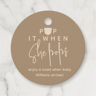 Étiquettes Cadeau Baby shower minimaliste simple et moderne