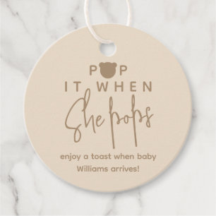 Étiquettes Cadeau Baby shower minimaliste simple et moderne