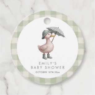 Étiquettes Cadeau Baby-Shower Mixte pour Petit Caneton