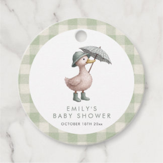 Étiquettes Cadeau Baby-Shower Mixte pour Petit Caneton