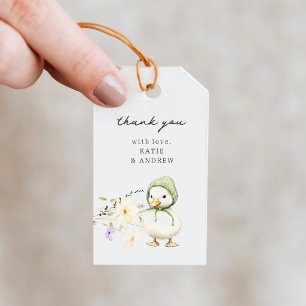 Étiquettes-cadeau Baby-Shower Oie Ridicule