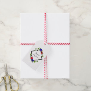 Étiquettes-cadeau Baby shower Patriotique Panda Anemone