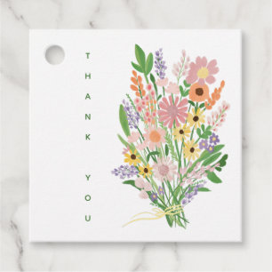 Étiquettes Cadeau Baby shower personnalisé peint à la main fleur sau