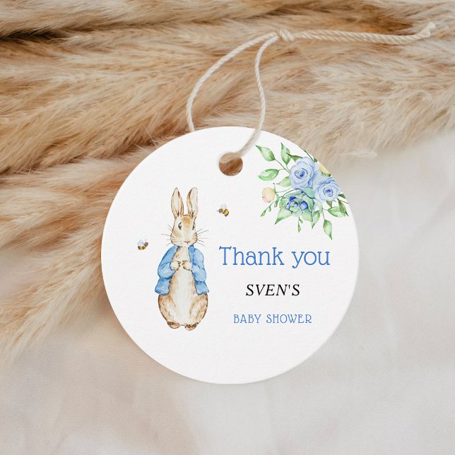 Étiquettes Cadeau Baby shower Peter Rabbit (Créateur téléchargé)