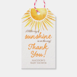 Étiquettes-cadeau Baby Shower Petit Rayon De Soleil 