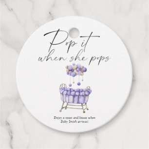 Étiquettes Cadeau Baby shower pour nouveau-né - ça y est ! quand ell