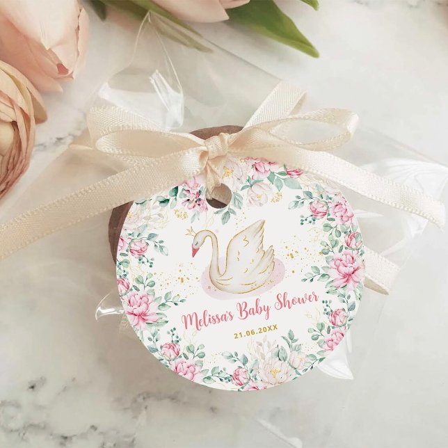 Étiquettes Cadeau Baby shower Princess Swan (Créateur téléchargé)