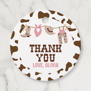 Étiquettes Cadeau Baby Shower Rodeo Cow-boy Western