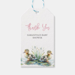 Étiquettes-cadeau Baby shower rose Duck Favoriser Tags Modèle