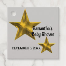 Baby shower Sexe Neutre Minimaliste Or Star