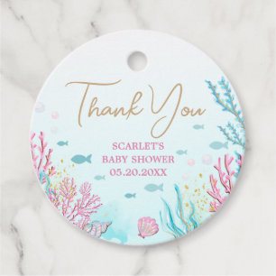 Étiquettes Cadeau Baby Shower Sirène