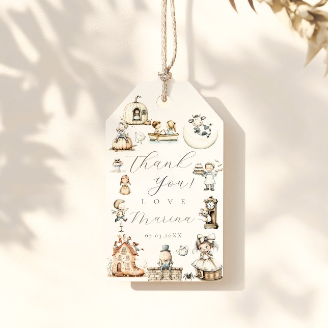 Étiquettes-cadeau Baby Shower sur le thème des comptines pour enfant (Créateur téléchargé)