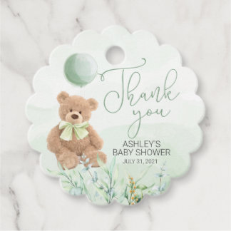 Étiquettes Cadeau Baby shower Teddy Bear Favoriser Tags