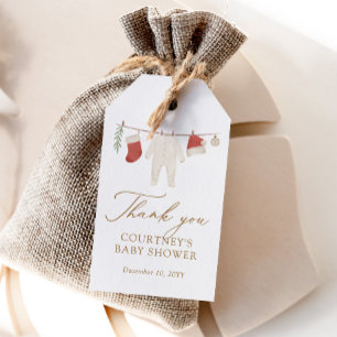 Étiquettes-cadeau Baby shower Vêtements de Noël d'hiver