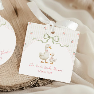 Étiquettes Cadeau Baby-Shower Vintage Oie