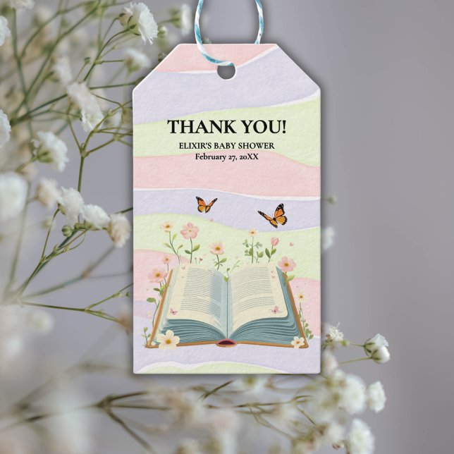 Étiquettes-cadeau Baby shower Whimsical Storybook (Créateur téléchargé)