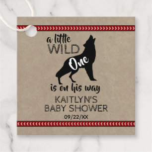 Étiquettes Cadeau Baby shower Wild One Boys