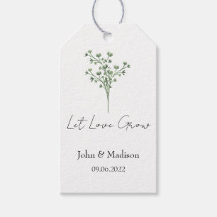 Étiquettes-cadeau Baby's Breath Graine de mariage pour laisser l'a