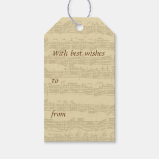 Étiquettes-cadeau Bach Music Manuscript Toutes les occasions