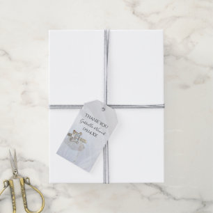 Étiquettes-cadeau Bague de diamant et Pillar Crystal Wedding Favor T