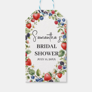 Étiquettes-cadeau Baie en amour Baies Fraises Shower de mariage