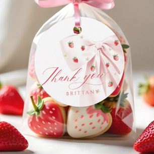 Étiquettes Cadeau Baies roses Berry Sweet Baby shower Favoriser Tags