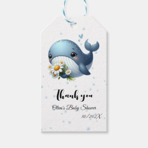 Étiquettes-cadeau Baignoire mignonne baleine Baby shower cadeau étiq