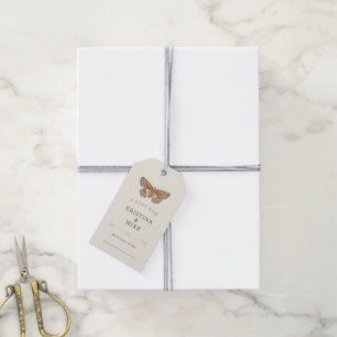 Étiquettes-cadeau Baisers à papillon Baby shower douche