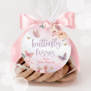 Étiquettes Cadeau Baisers à papillon Merci Favoriser Tags Baby showe