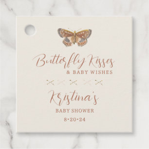 Étiquettes Cadeau Baisers papillon Bébé Fille Douche