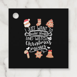 Étiquettes Cadeau Bake Stuff et regarder les films de Noël