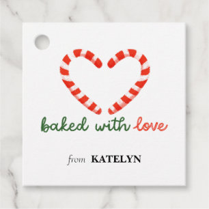 Étiquettes Cadeau Baked with Love - Christmas Holiday Balise cadeau