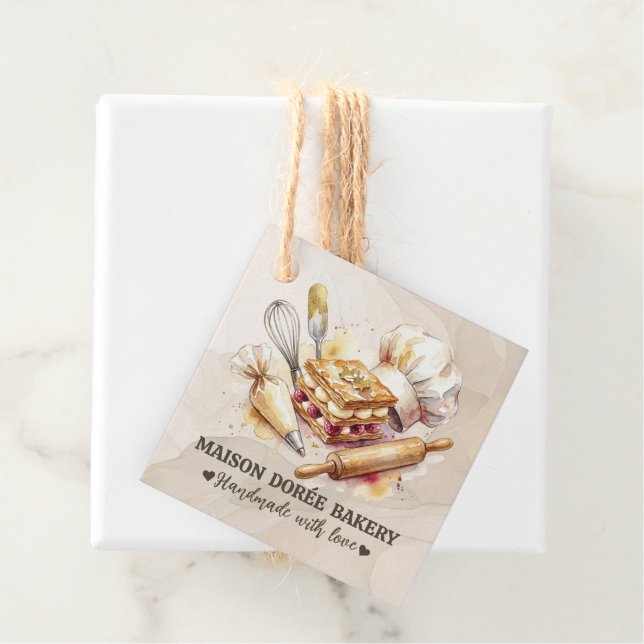 Étiquettes Cadeau Bakery Store Pastry Chef Dessert Sweets Cake Baker (En situation)
