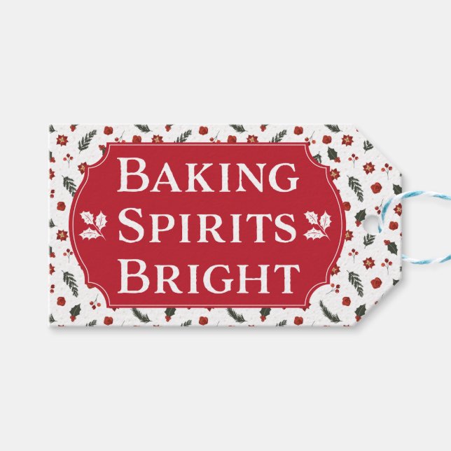 Étiquettes-cadeau Baking Spirits Bright Cookie Christmas Holiday (Devant (Horizontal))