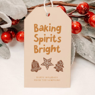 Étiquettes-cadeau Baking Spiritueux Cookie Exchange jaune