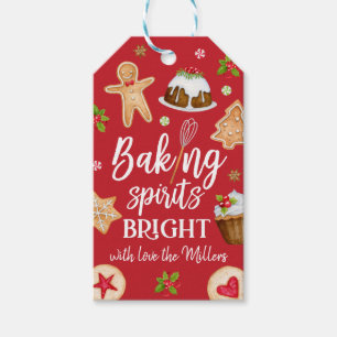Étiquettes-cadeau Baking Spiritueux Noël Fête Baking