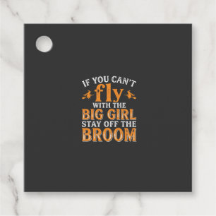 Étiquettes Cadeau Balai de grande fille Citation de sorcière d'Hallo