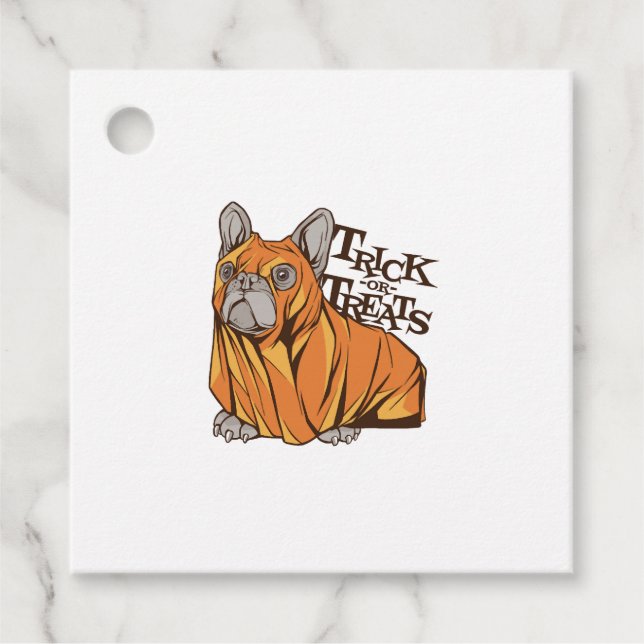 Étiquettes Cadeau Balais d'Halloween (Devant)