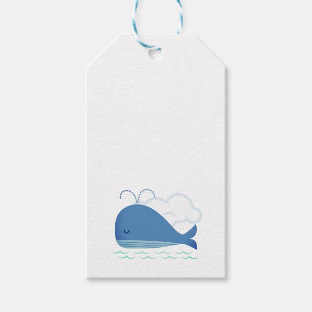 Étiquettes-cadeau Baleine détendue (Devant)