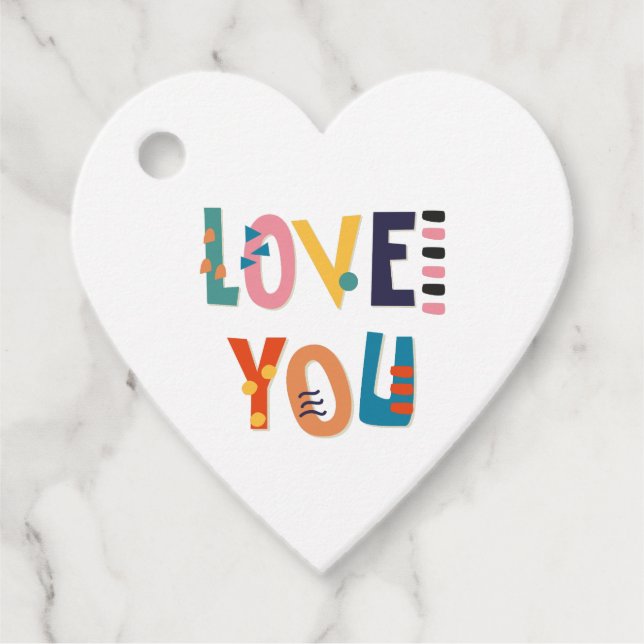 Étiquettes Cadeau Balise Aimer que vous préférez (Devant)