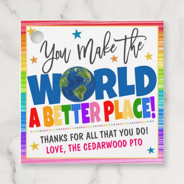 Étiquettes Cadeau Balise Appréciation Merci (Devant)