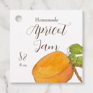 Étiquettes Cadeau Balise Apricot Jam Maison Canning Jar Hang