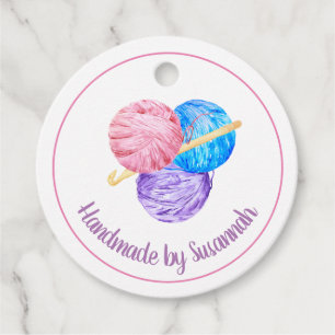 Étiquettes Cadeau Balise artisanale Crochet et fils