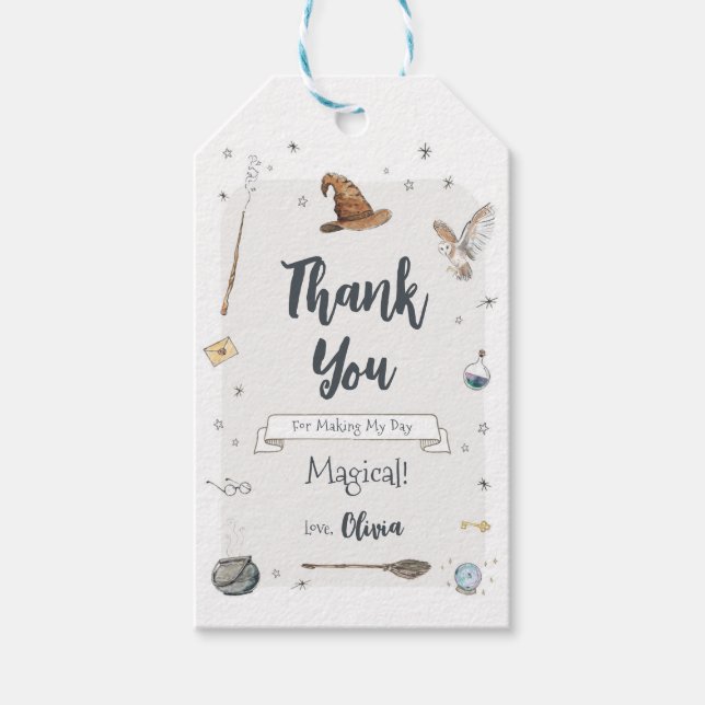 Étiquettes-cadeau Balise Assistant Merci Favor (Devant)