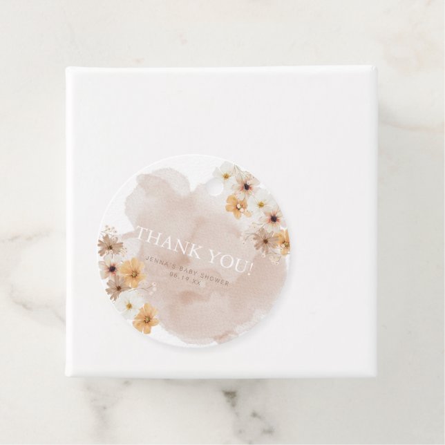 Étiquettes Cadeau Balise Baby in Bloom Favor (En situation)