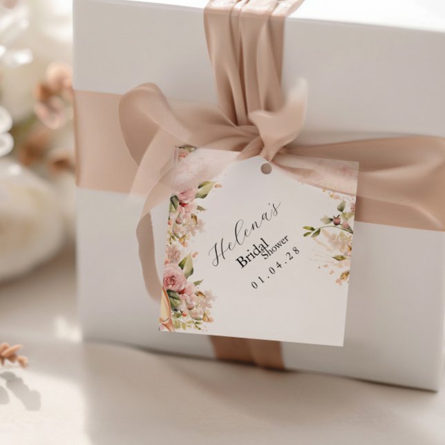 Étiquettes Cadeau Balise Brunch & Bubbly Favoriser | Fête des mariée (Créateur téléchargé)