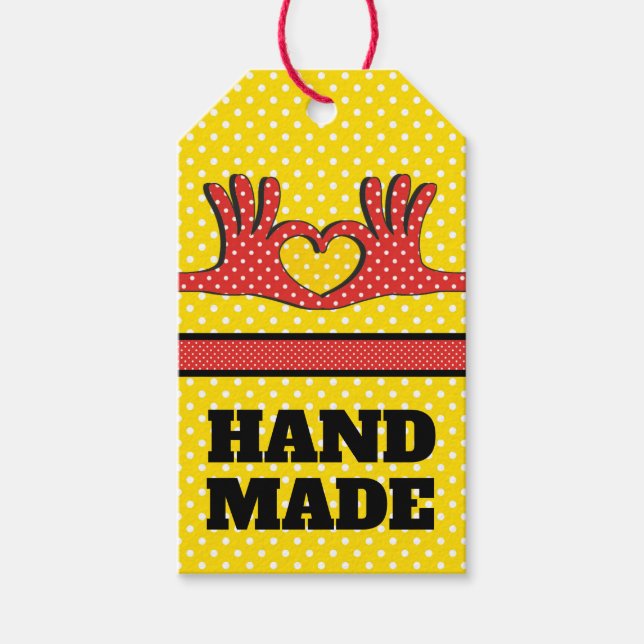 Étiquettes-cadeau Balise cadeau à la main (Devant)