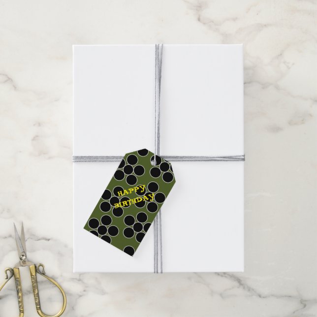 Étiquettes-cadeau Balise Cadeau Anniversaire (Avec de la ficelle)
