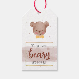 Étiquettes-cadeau Balise Cadeau Aquarelle Spéciale Beary