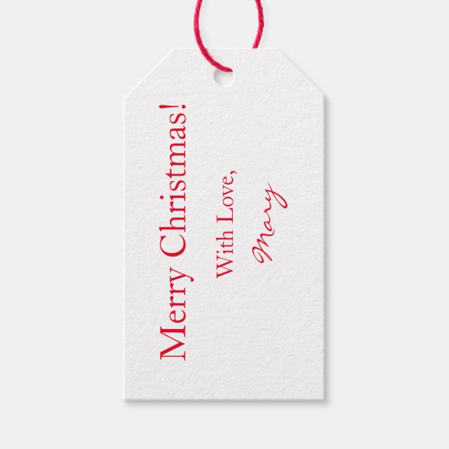 ÉTIQUETTES-CADEAU BALISE CADEAU ARBRE NOËL AVEC NOM ET TEXTE PERSONN (Devant)